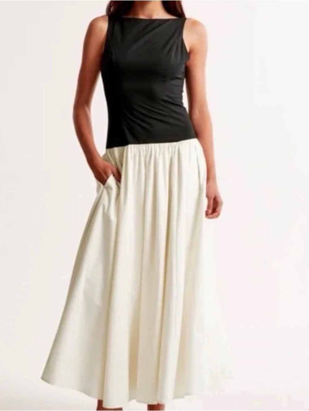 Abercrombie & Fitch Drop waist midi dress Size M